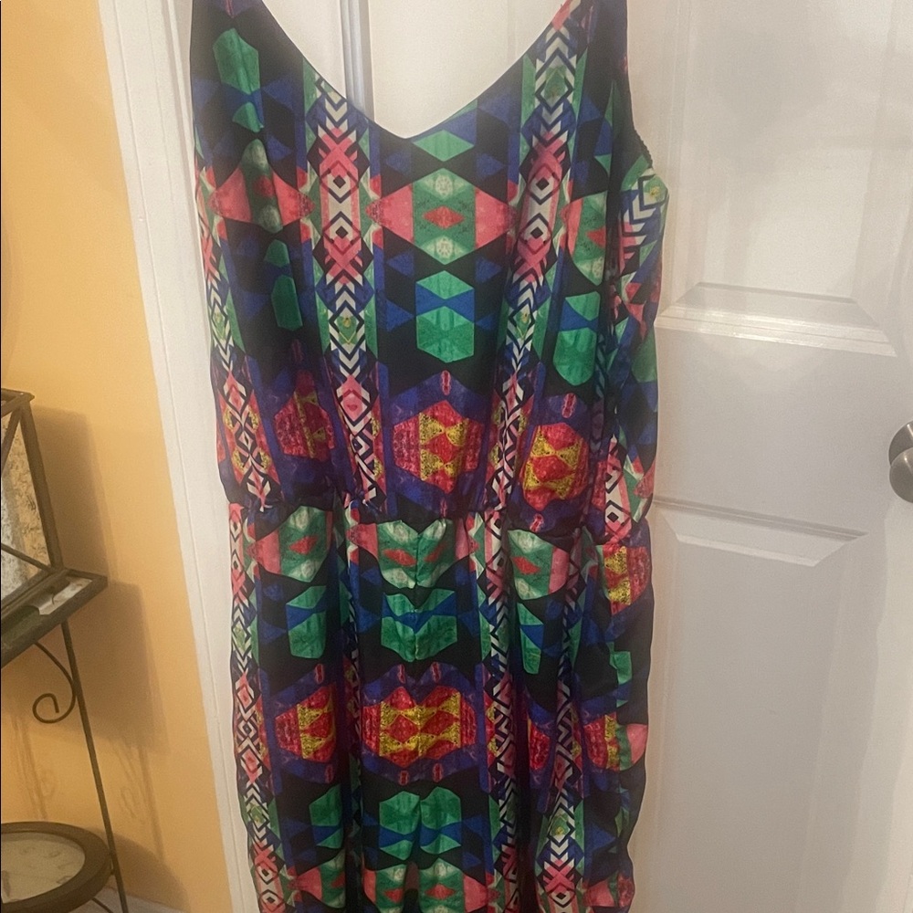 Multicolor Geometric Pattern Jumpsuit - Picture 4 of 7